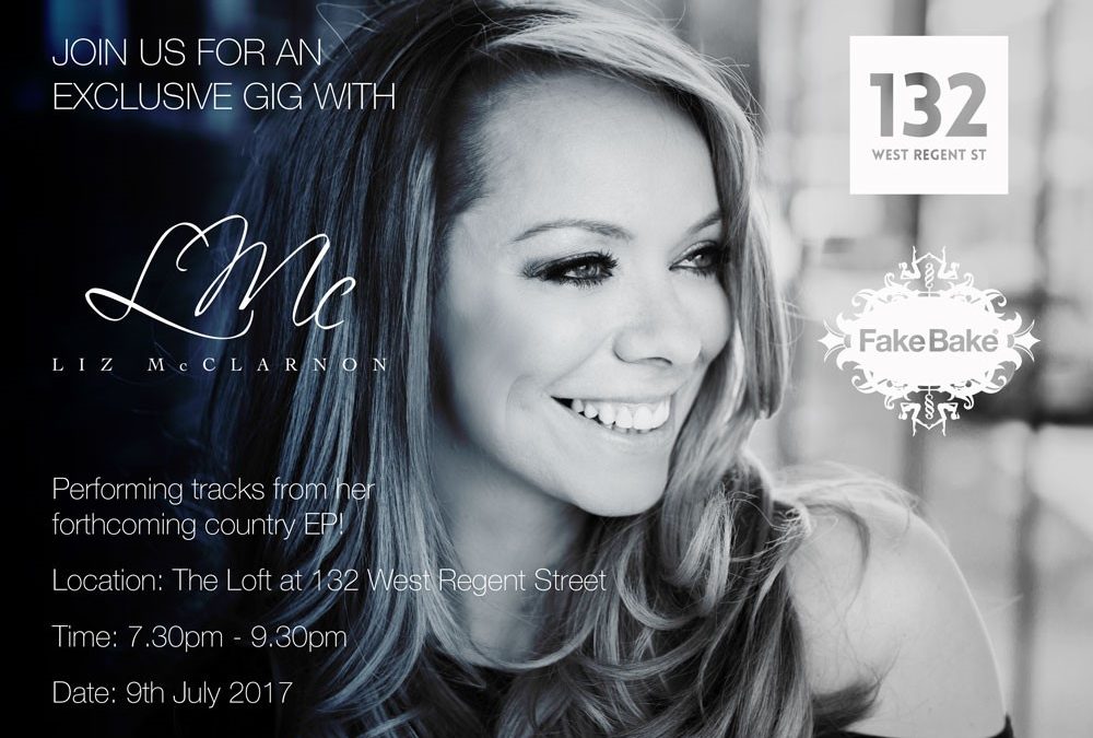 Exclusive gig with Liz McClarnon at Fake Bake, Glasgow, 9th July 2017